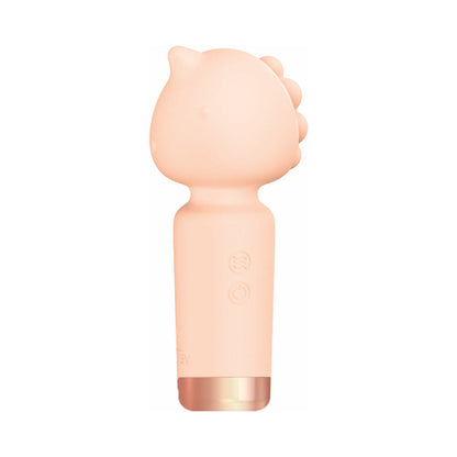 HOTT PRODUCTS - WET DREAMS BEAKY MULTI SPEED HORNED MINI VIBE MULTI-SPEED SILICONE PEACH