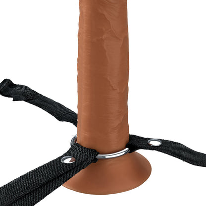 FANTASY X-TENSIONS ELITE HOLLOW SILICONE STRAP-ON 8 IN. BROWN