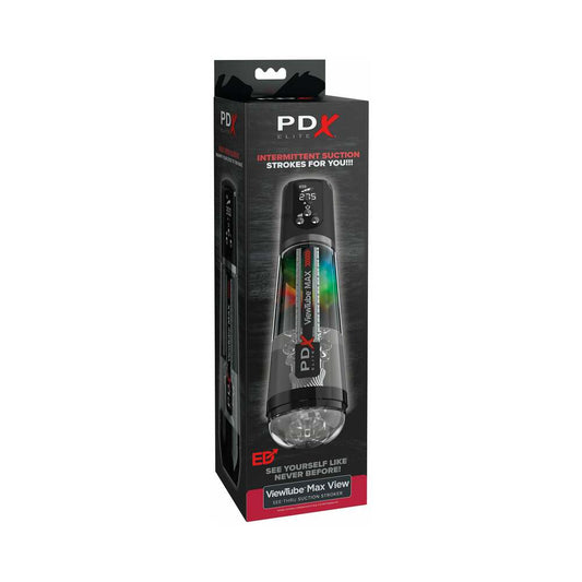 PDX ELITE - MASTURBATOR AUTOMÁTICO VIEWTUBE MAX VIEW CON SUCCIÓN TRANSPARENTE