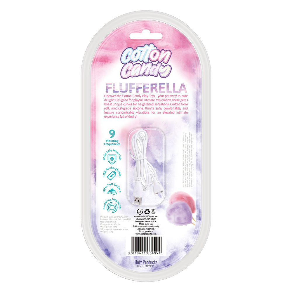 COTTON CANDY FLUFFERELLA SILICONE VIBRATOR 9 FREQUENCIES