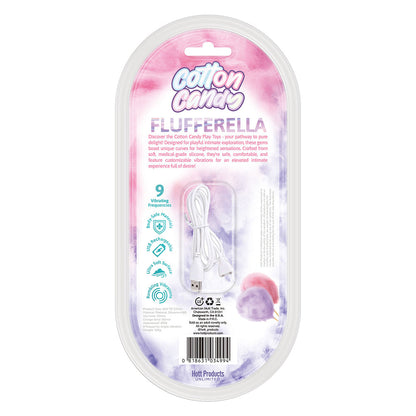 COTTON CANDY FLUFFERELLA SILICONE VIBRATOR 9 FREQUENCIES