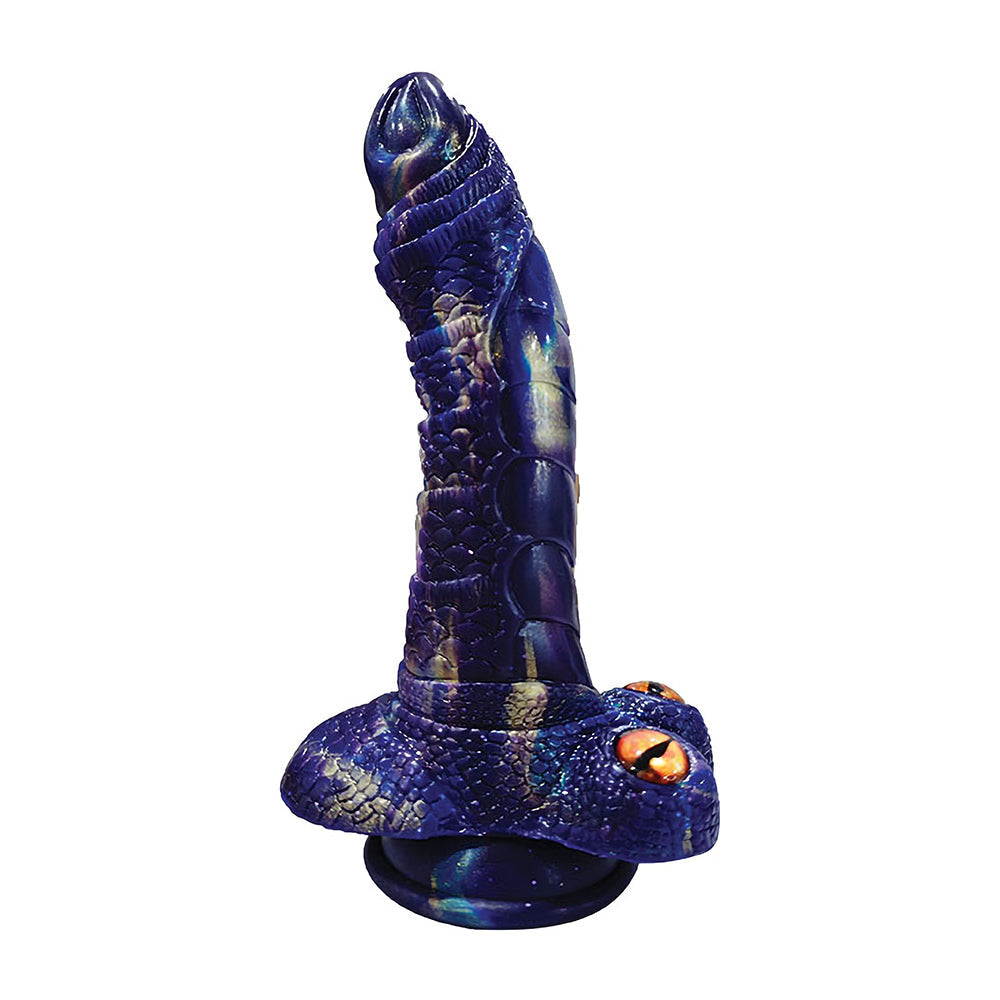 MONSTER ROMANCE SERPENT SEDUCER WITH VIBRATING BULLET SILICONE DILDO 7.5 IN.