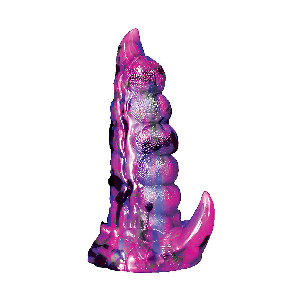 MONSTER ROMANCE HYDRA NYMPH WITH VIBRATING BULLET SILICONE DILDO 7.5 IN.