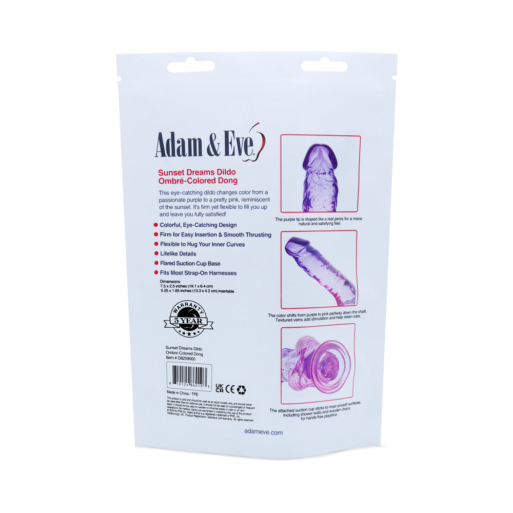 ADAM & EVE - SUNSET DREAMS REALISTIC DILDO 7.5 IN. (BAG PACKAGING)