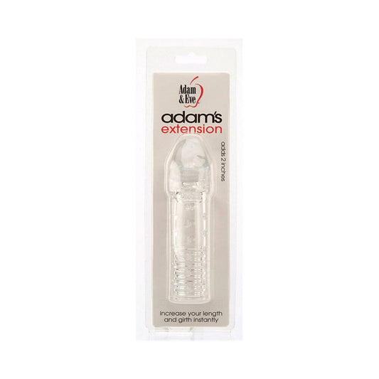 ADAM & EVE - ALARGADOR DE PENE ADAM''S EXTENSION 2 PULGADAS TRANSPARENTE