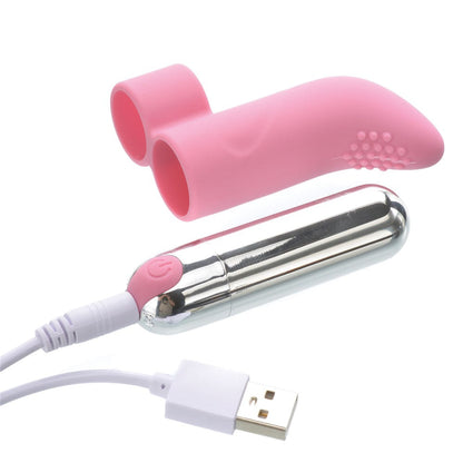 ADAM & EVE - SILICONE RECHARGEABLE FINGER VIBE (BAG PACKAGING)