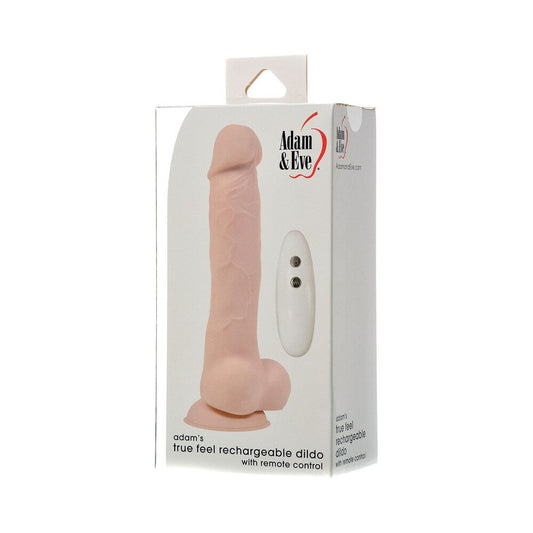 ADAM & EVE - ADAM''S TRUE FEEL RECHARGEABLE DILDO WITH REMOTE CONTROL
