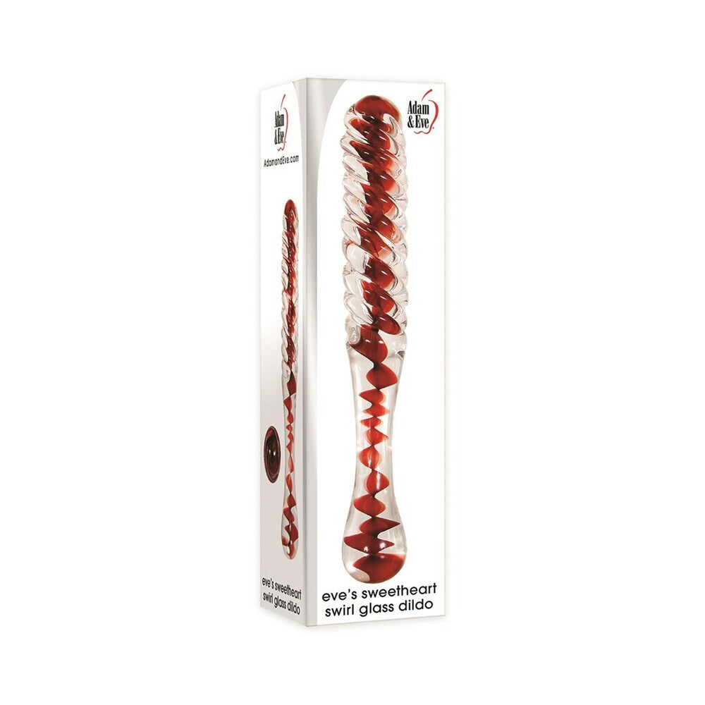 ADAM & EVE - EVE''S SWEETHEART SWIRL GLASS DILDO