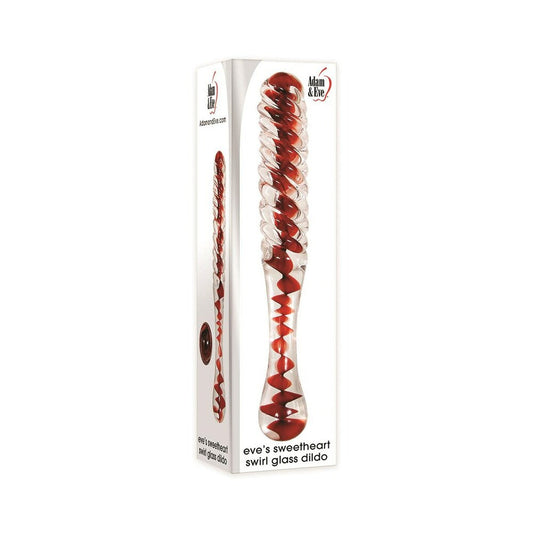 ADAM & EVE - EVE''S SWEETHEART SWIRL GLASS DILDO