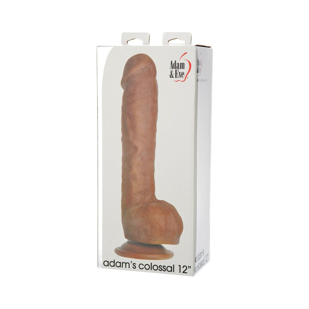 ADAM & EVE ADAM''S COLOSSAL 12 IN. DILDO BROWN