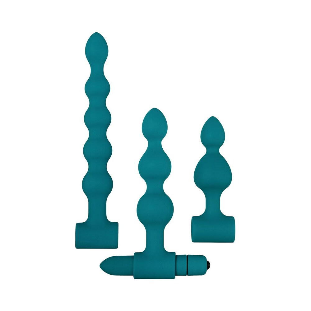 ADAM & EVE - JUEGO DE PERLAS VIBRADORAS CON RELIEVE