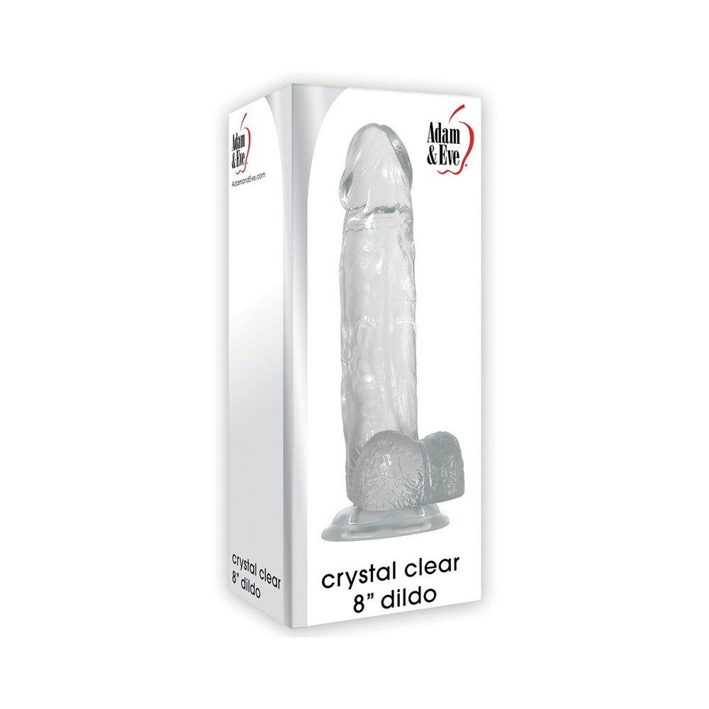 ADAM & EVE CRYSTAL CLEAR 8 IN. DILDO