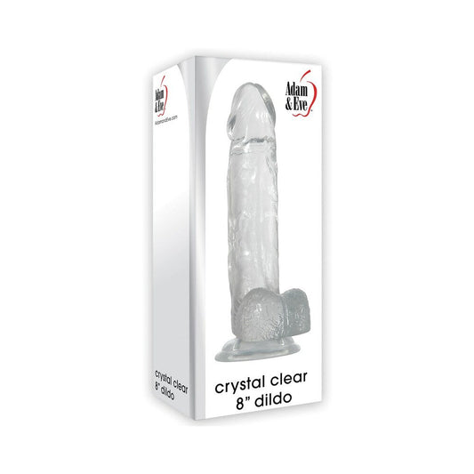 ADAM & EVE CRYSTAL CLEAR 8 IN. DILDO