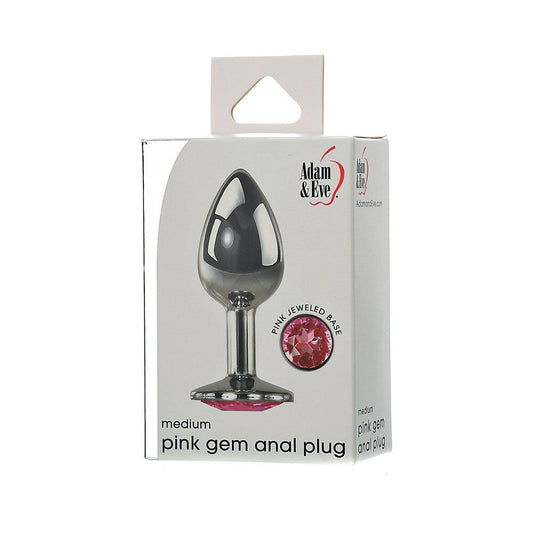 ADAM & EVE PINK GEM ANAL PLUG MEDIUM