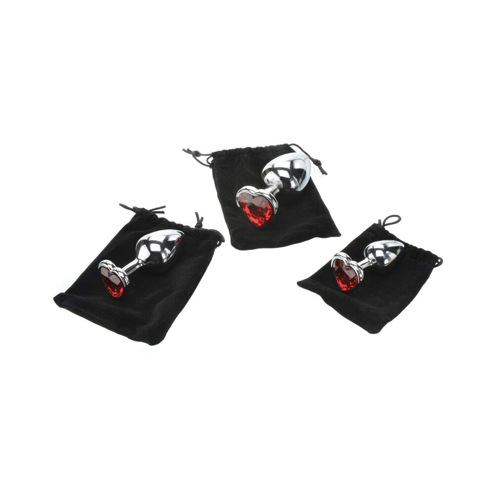 ADAM & EVE THREE HEARTS GEM ANAL PLUG SET