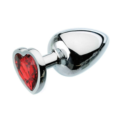 ADAM & EVE - TAPÓN ANAL GRANDE CON GEMAS DE CORAZONES ROJOS