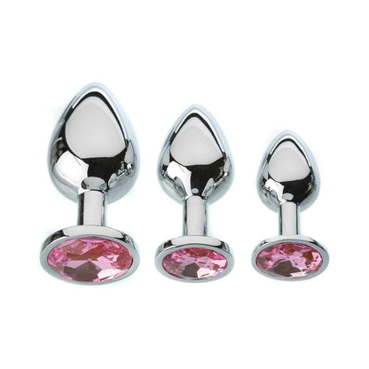 ADAM & EVE - JUEGO DE BUTT PLUGS ANALES CON GEMA ROSA