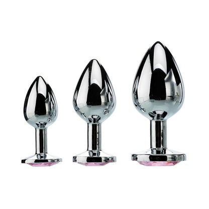 ADAM & EVE - JUEGO DE BUTT PLUGS ANALES CON GEMA ROSA