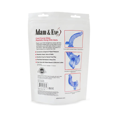 ADAM & EVE - DILDO CURVO DE JELLY (ENVASADO EN BOLSA)