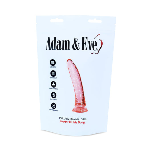 ADAM & EVE - PINK JELLY REALISTIC DILDO