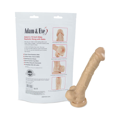 ADAM & EVE - DILDO ADAM'S COCK DE 10 PULGADAS (EMPAQUE EN BOLSA)