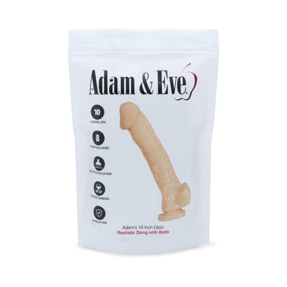 ADAM & EVE - DILDO ADAM'S COCK DE 10 PULGADAS (EMPAQUE EN BOLSA)