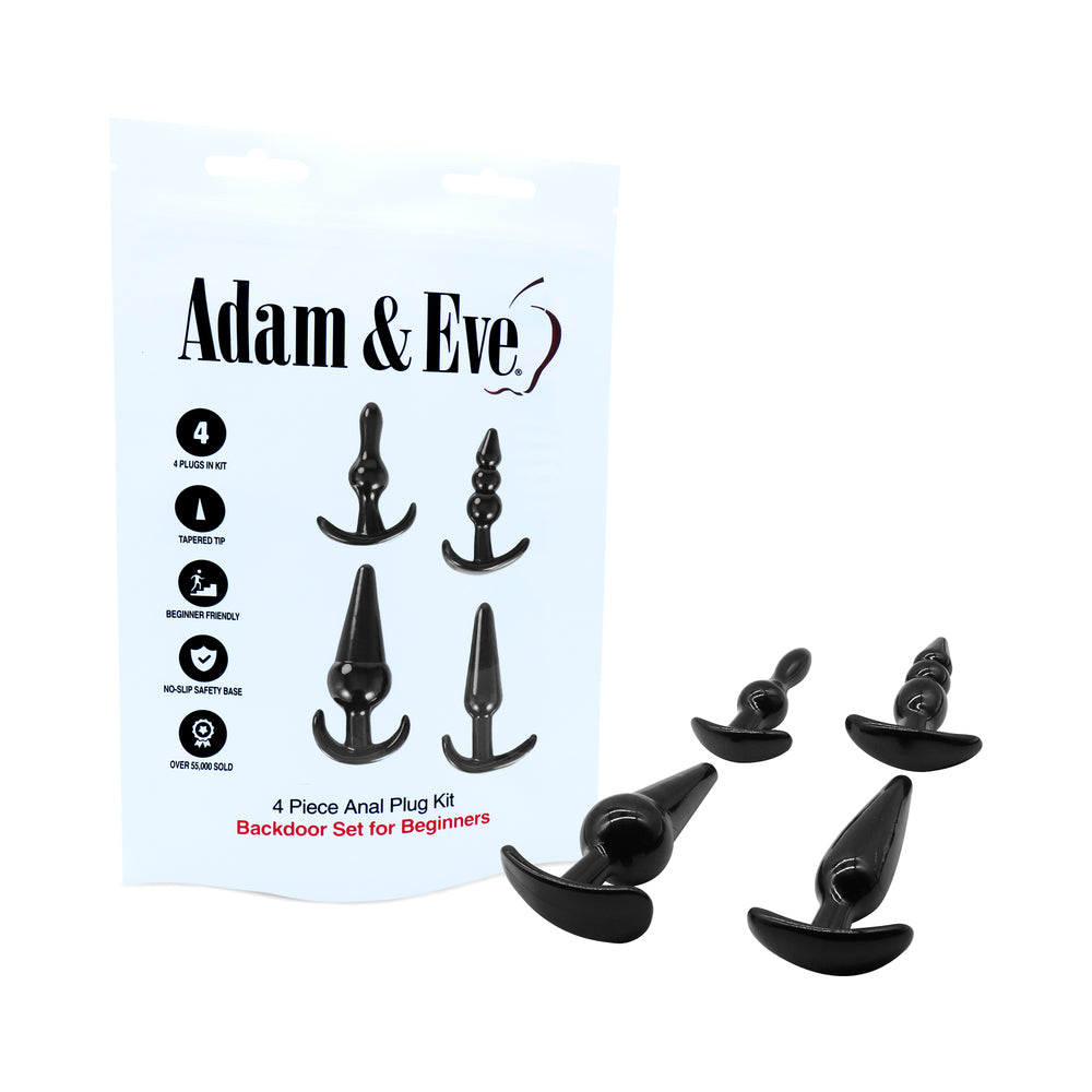 ADAM & EVE 4-PIECE ANAL PLUG KIT (BAG)