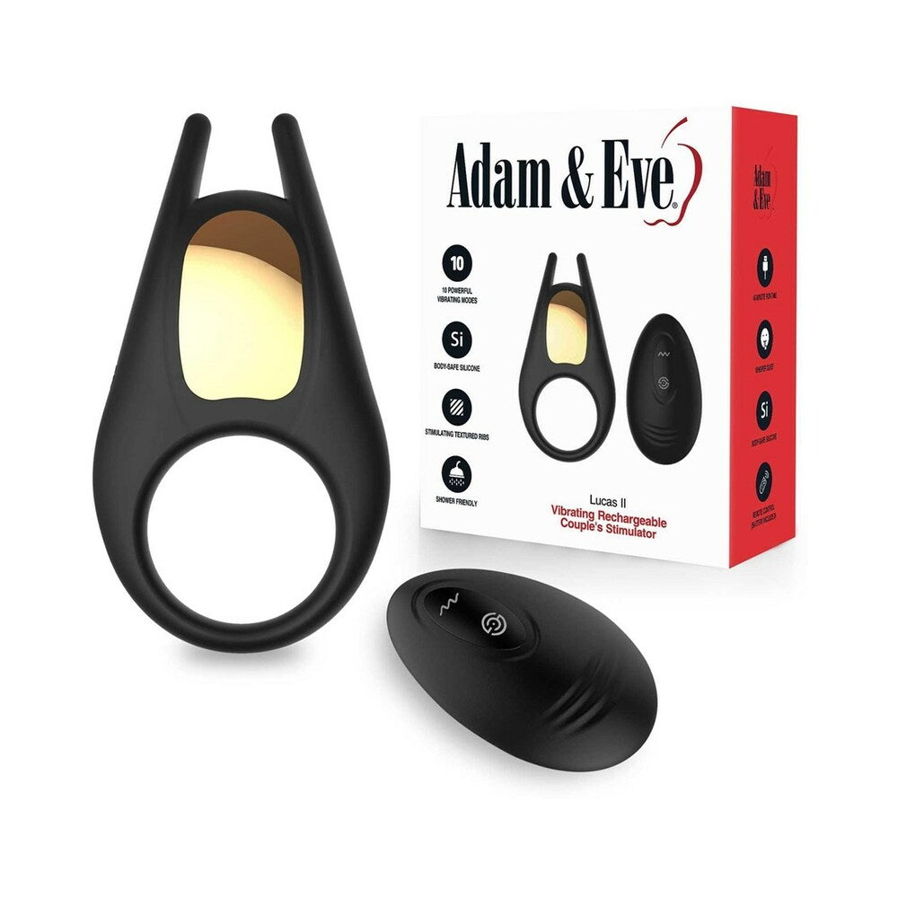 ADAM & EVE - LUCAS II VIBRATING RECHARGEABLE COUPLE''S STIMULATOR
