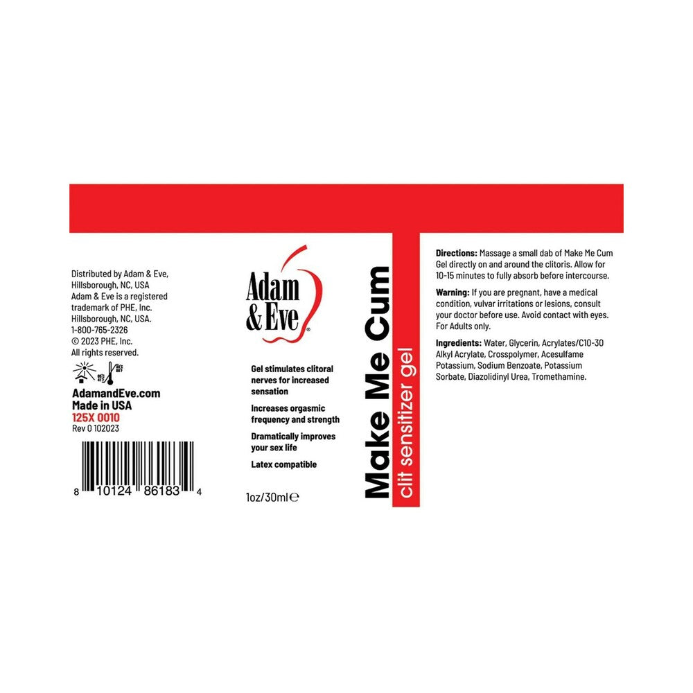 ADAM & EVE MAKE ME CUM CLIT SENSITIZER GEL 1 OZ.