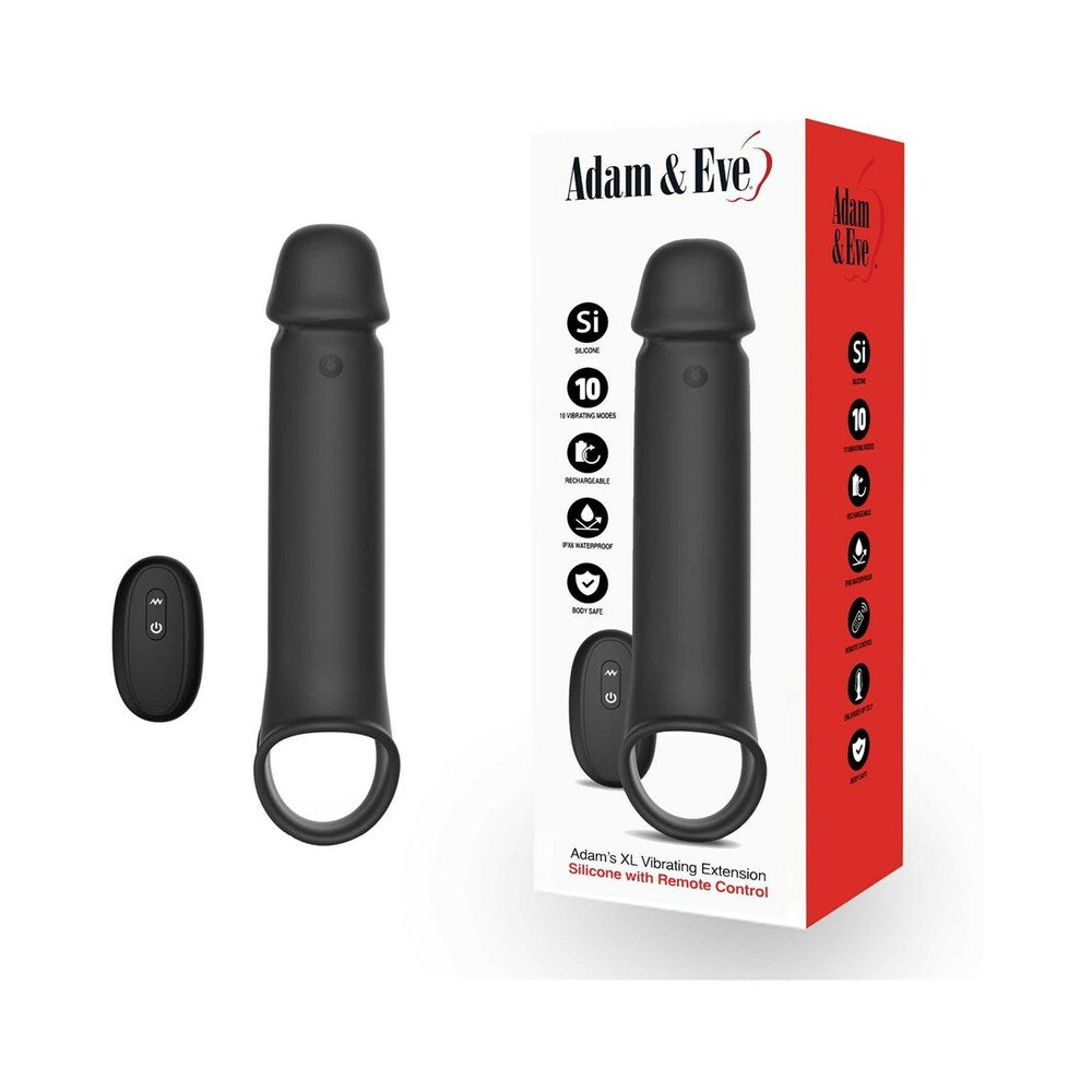 ADAM & EVE - ADAM''S XL VIBRATING EXTENSION SILICONE WITH REMOTE CONTROL