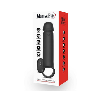 ADAM & EVE - ADAM''S XL VIBRATING EXTENSION SILICONE WITH REMOTE CONTROL