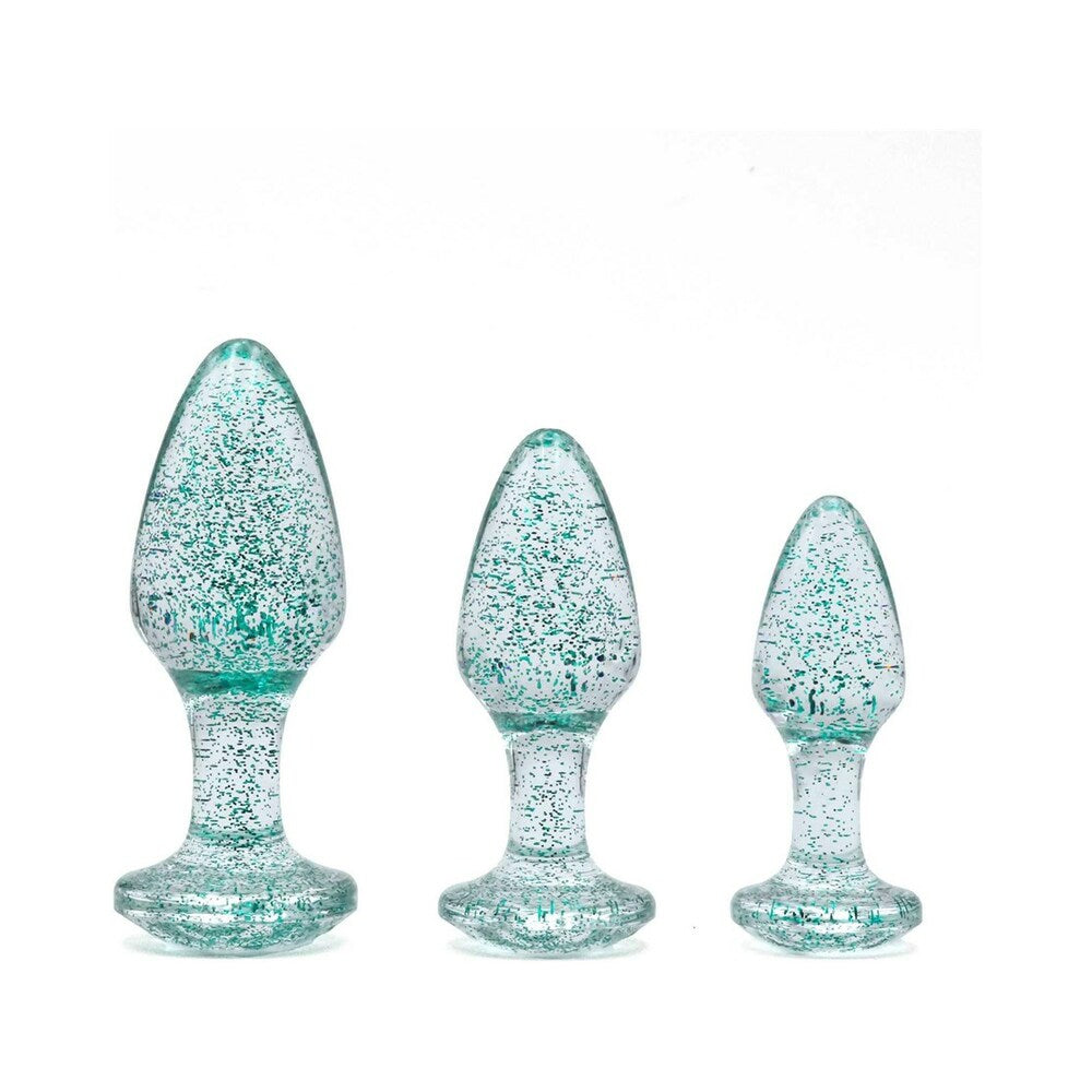 ADAM & EVE - GLITTER GEM BUTT PLUG SET