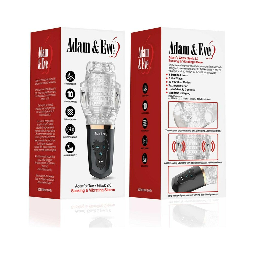 ADAM & EVE ADAM''S GAWK GAWK 2.0 SUCKING & VIBRATING SLEEVE