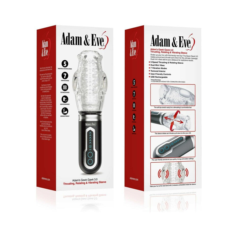 ADAM & EVE - ADAM''S GAWK GAWK 3.0 THRUSTING ROTATING & VIBRATING SLEEVE