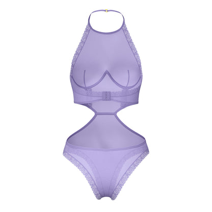 MAGIC SILK - SHEER PASSION HALTER TEDDY VERY PERI