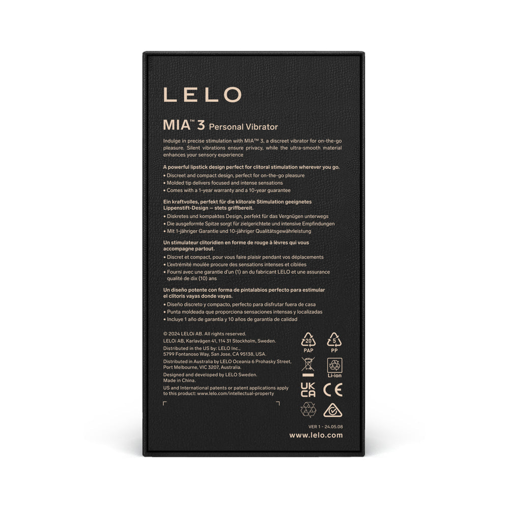 LELO - MIA 3 VIBRADOR PERSONAL NEGRO