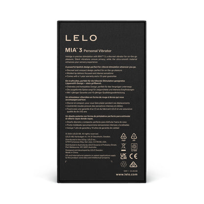 LELO - MIA 3 VIBRADOR PERSONAL NEGRO