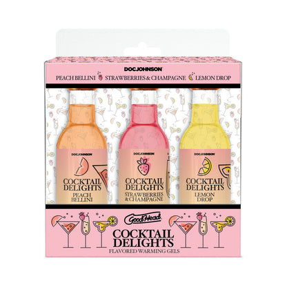 DOC JOHNSON - GOODHEAD COCKTAIL DELIGHTS FLAVORED WARMING GELS 3-PACK
