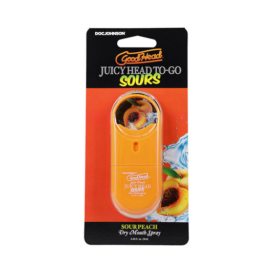 DOC JOHNSON - GOODHEAD JUICY HEAD DRY MOUTH SPRAY TO-GO SOUR PEACH 0.3 OZ.