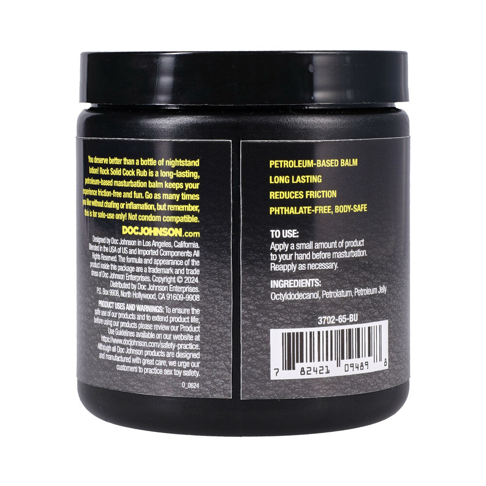 ROCK SOLID COCK RUB CUMS IN HANDY MASTURBATION BALM 6.35 OZ.