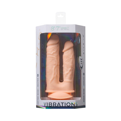 SILEX-D THE ORIGINAL DOUBLE PENETRATION 7 IN. & 8 IN. VIBRATING DILDO WITH REMOTE VANILLA