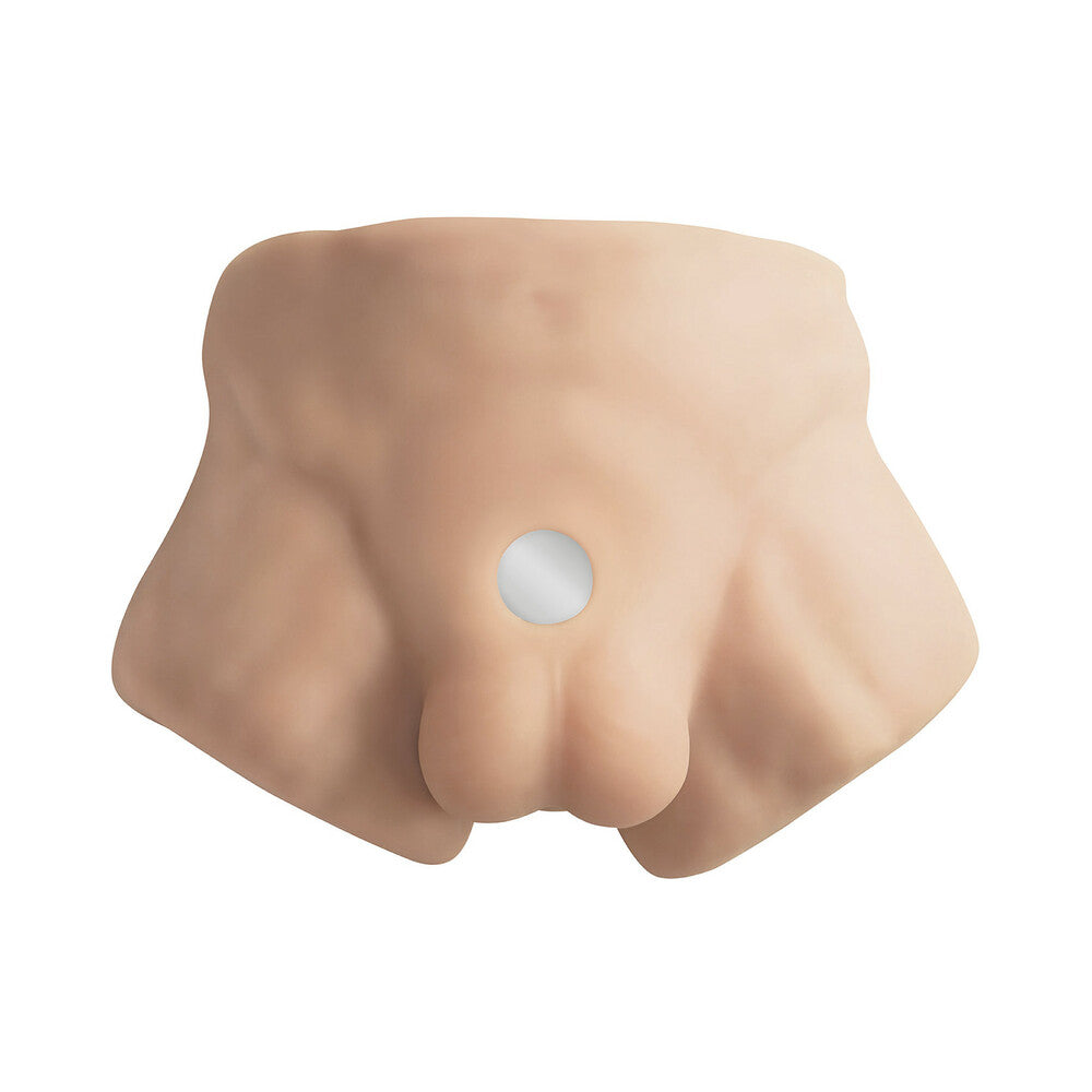DOC JOHNSON - SILEX-D APOLLO S TORSO WITH 7 IN. LIQUID SILICONE MODEL 2 DILDO VANILLA