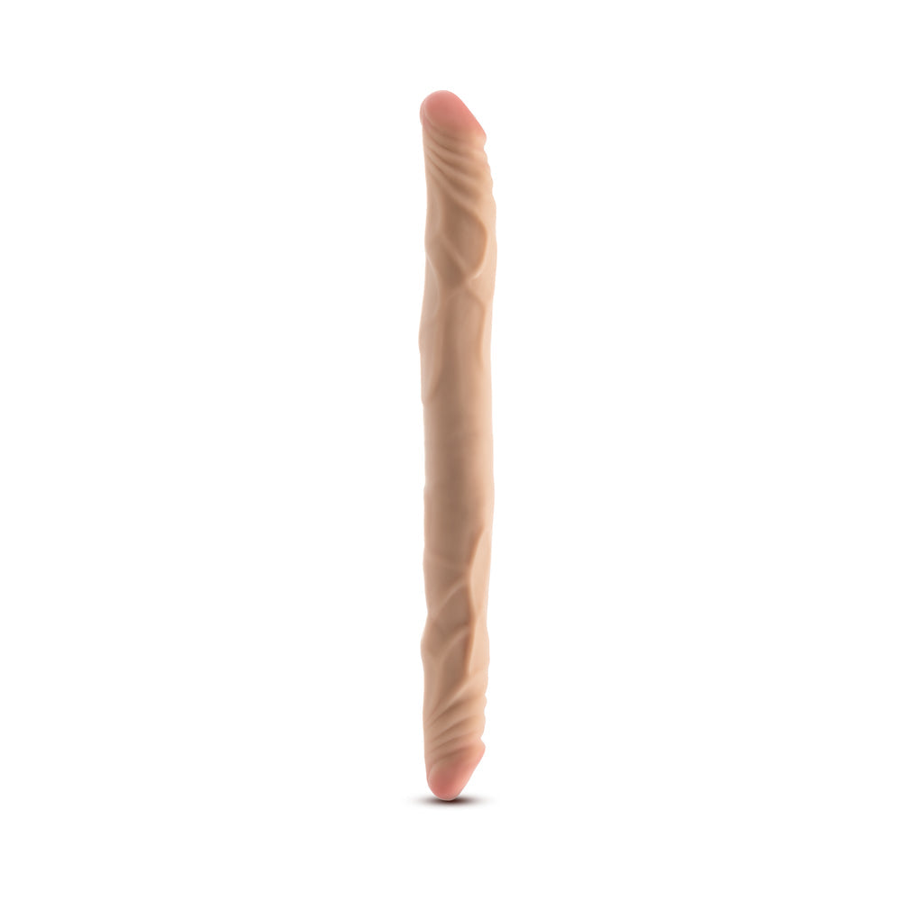 DR. SKIN PLUS 14 IN. POSABLE DOUBLE DONG BEIGE