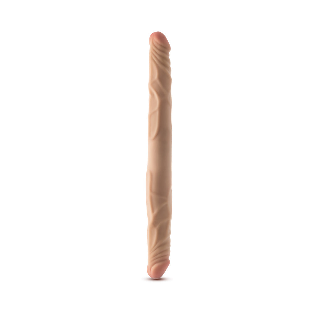 DR. SKIN PLUS 14 IN. POSABLE DOUBLE DONG BEIGE
