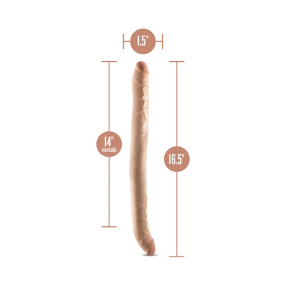 DR. SKIN PLUS 16.5 IN. POSABLE DOUBLE DONG BEIGE