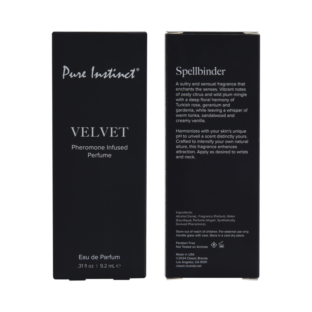 PURE INSTINCT PHEROMONE PERFUME SPRAY VELVET 0.31 OZ.