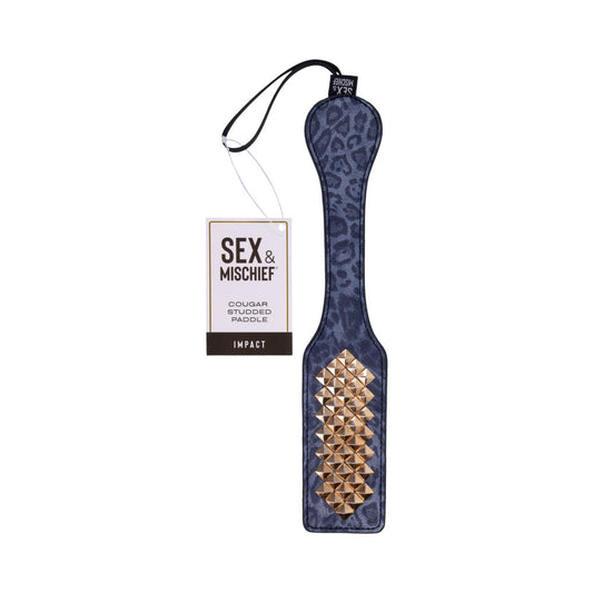SPORTSHEETS SEX & MISCHIEF COUGAR STUDDED PADDLE