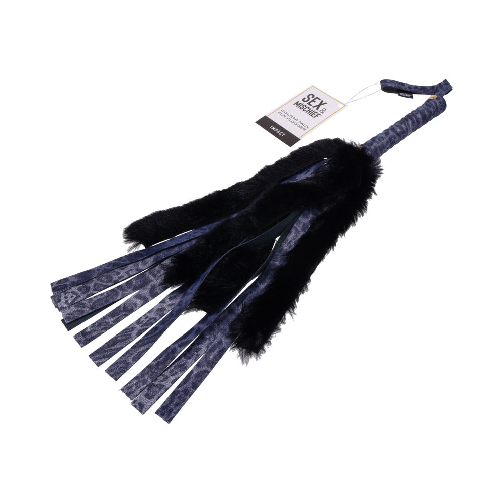 SPORTSHEETS SEX & MISCHIEF COUGAR FAUX FUR FLOGGER