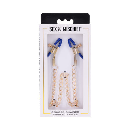 SPORTSHEETS - SEX & MISCHIEF COUGAR CHAINED NIPPLE CLAMPS