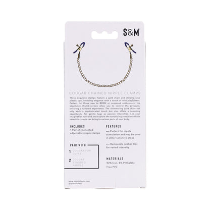 SPORTSHEETS SEX & MISCHIEF COUGAR CHAINED NIPPLE CLAMPS
